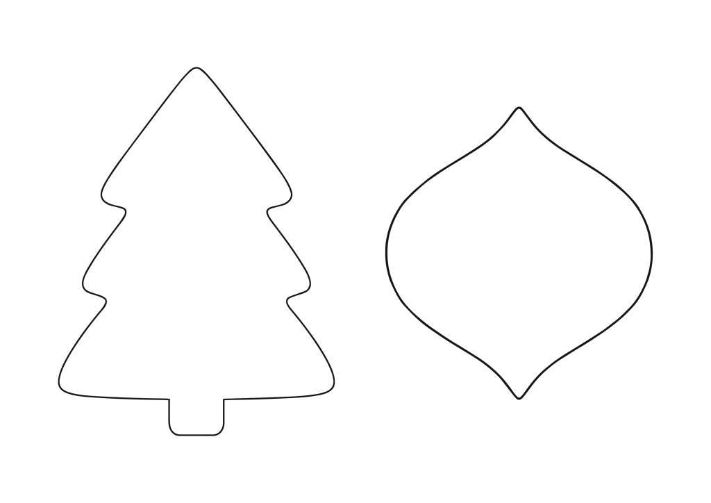Božićni ukras od papira šablona